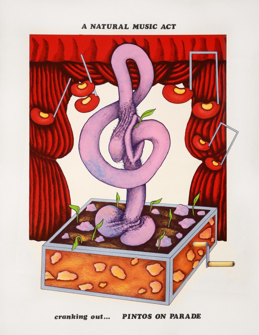 Terry Allen Pintos on Parade, 1970 Lithograph