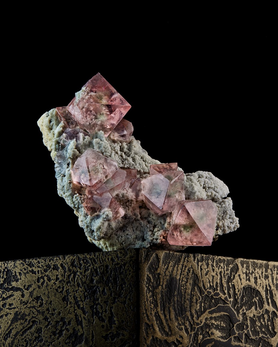 Pink Fluorite for Wilensky Exquisite Minerals Habits exhibition. fine minerals