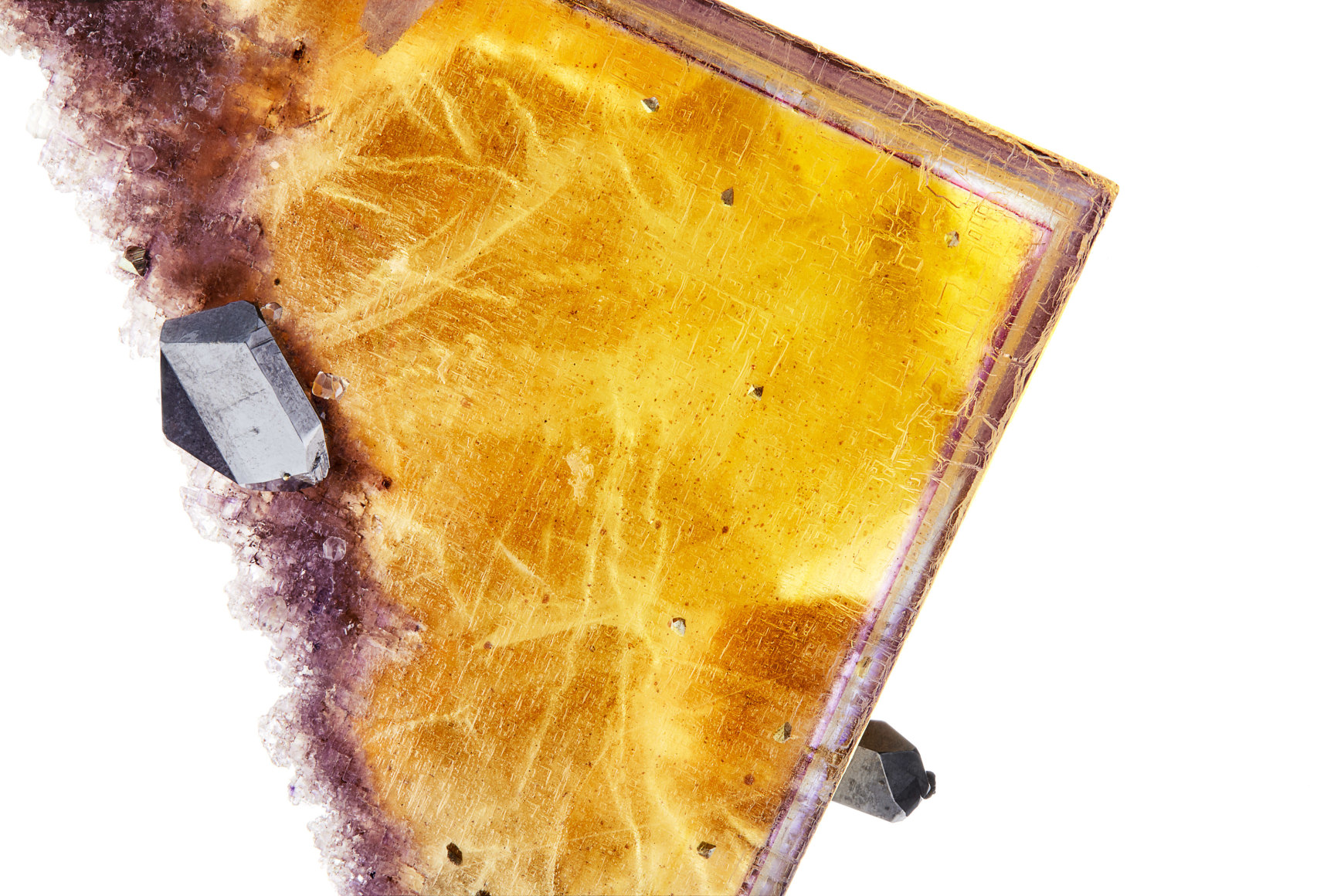 Fine Mineral detail photograph of fluorite for wilensky exquisite minerals habits exhibition.