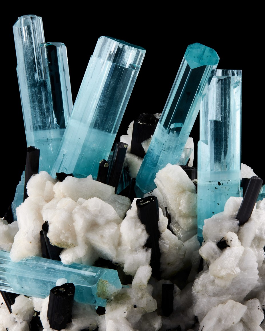 Fine Mineral detail photograph of Aquamarine for Wilensky Exquisite Minerals habits exhibition.