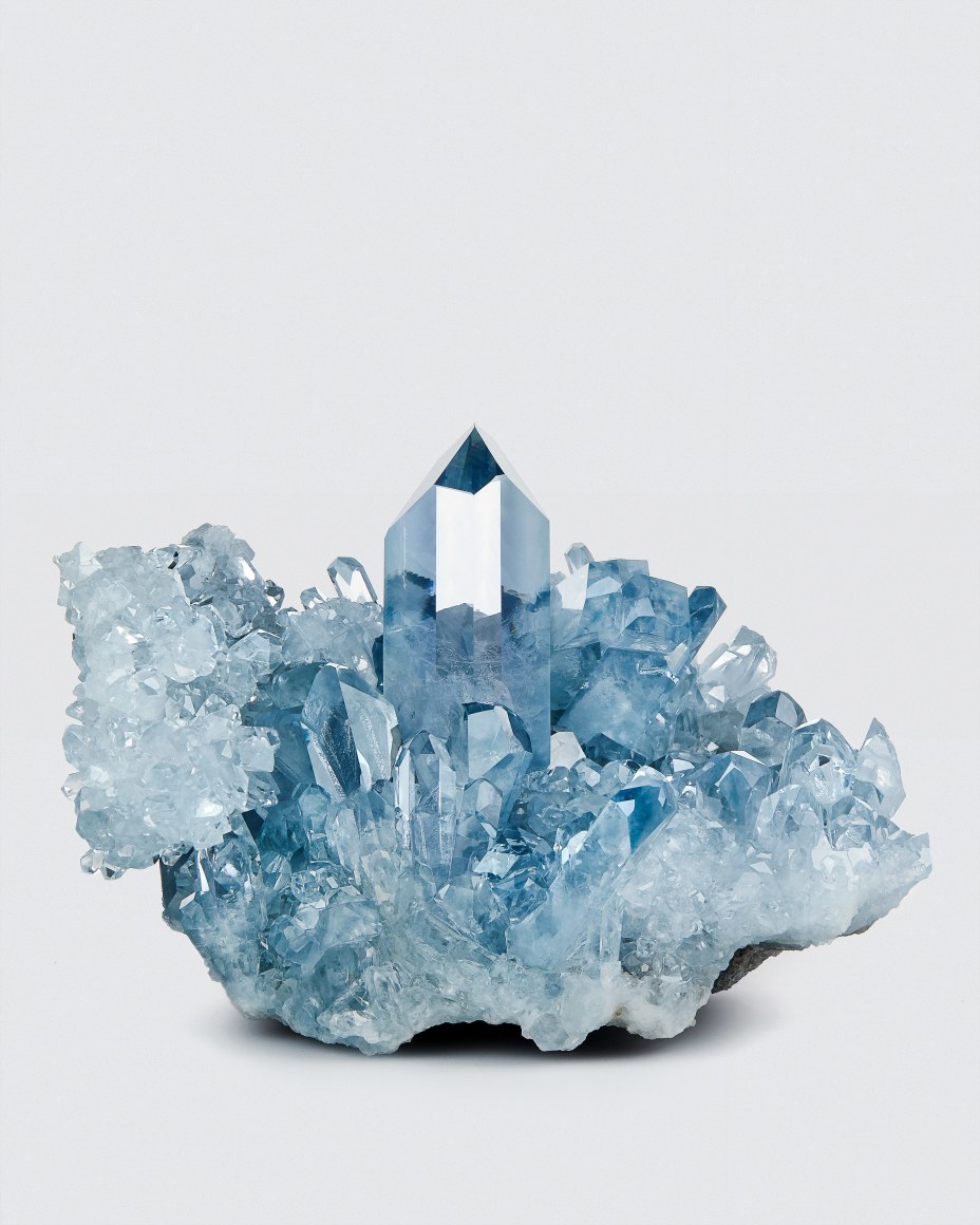 Celestite on white