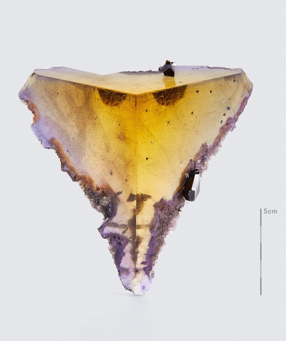 Fine Mineral photograph of fluorite on white for wilensky exquisite minerals habits exhibition.