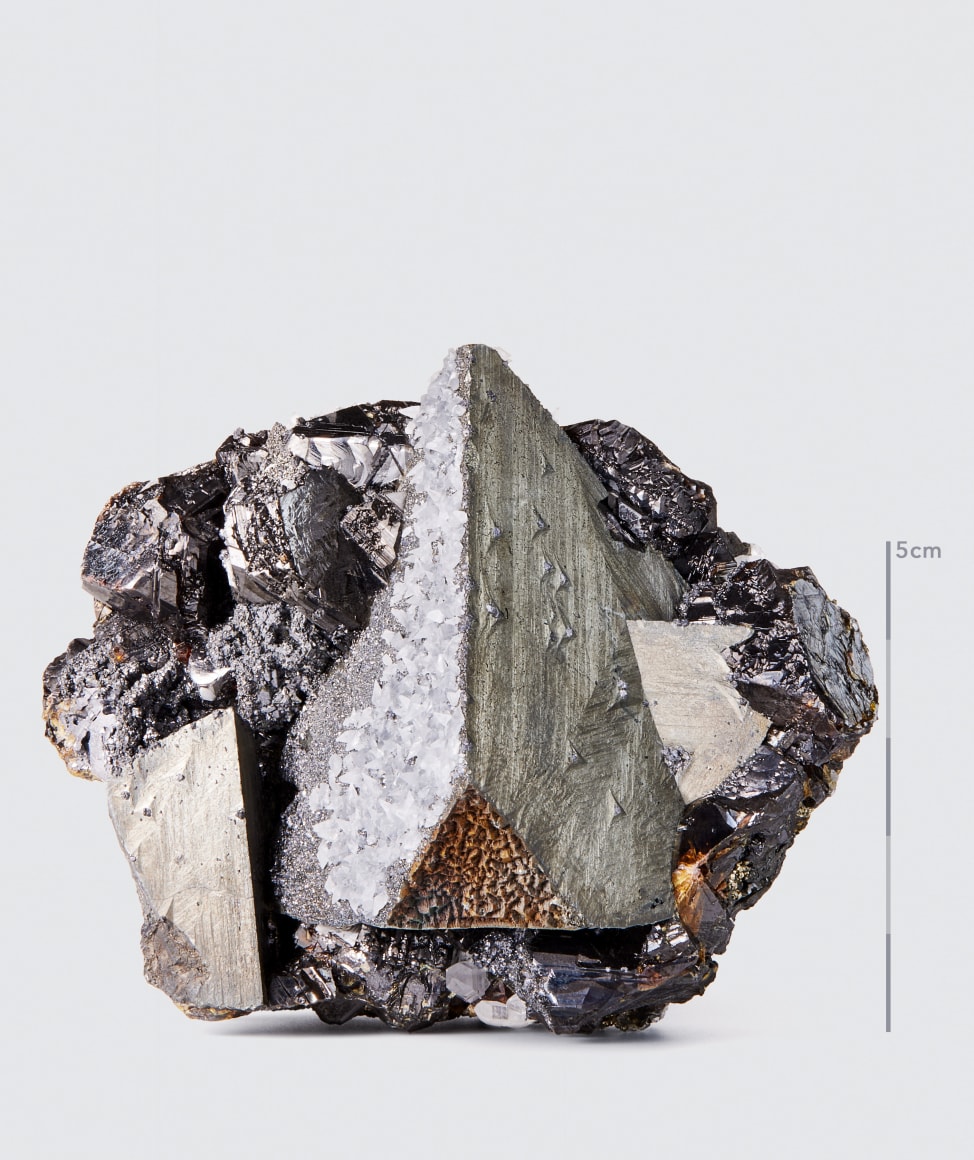 Fine mineral photograph of Tetrahedrite on white for wilensky exquisite minerals habits exhibition.