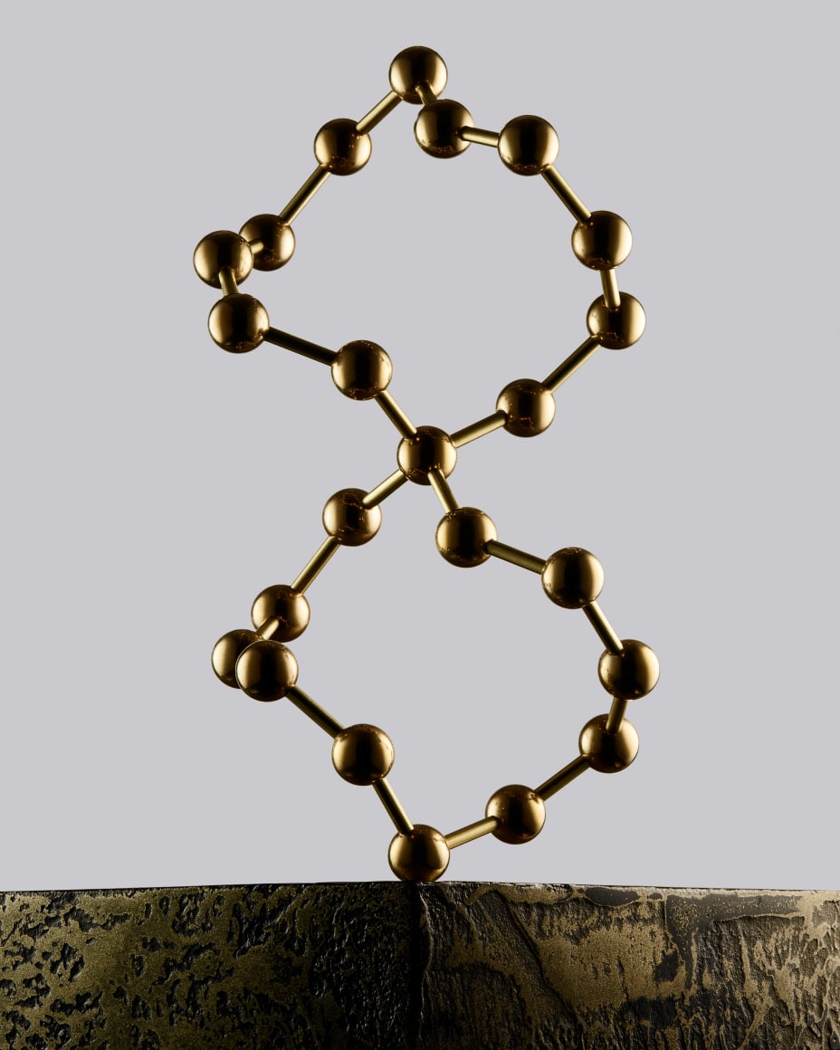 Fine Mineral photograph brass quartz molecular model for wilensky exquisite minerals habits exhibition.