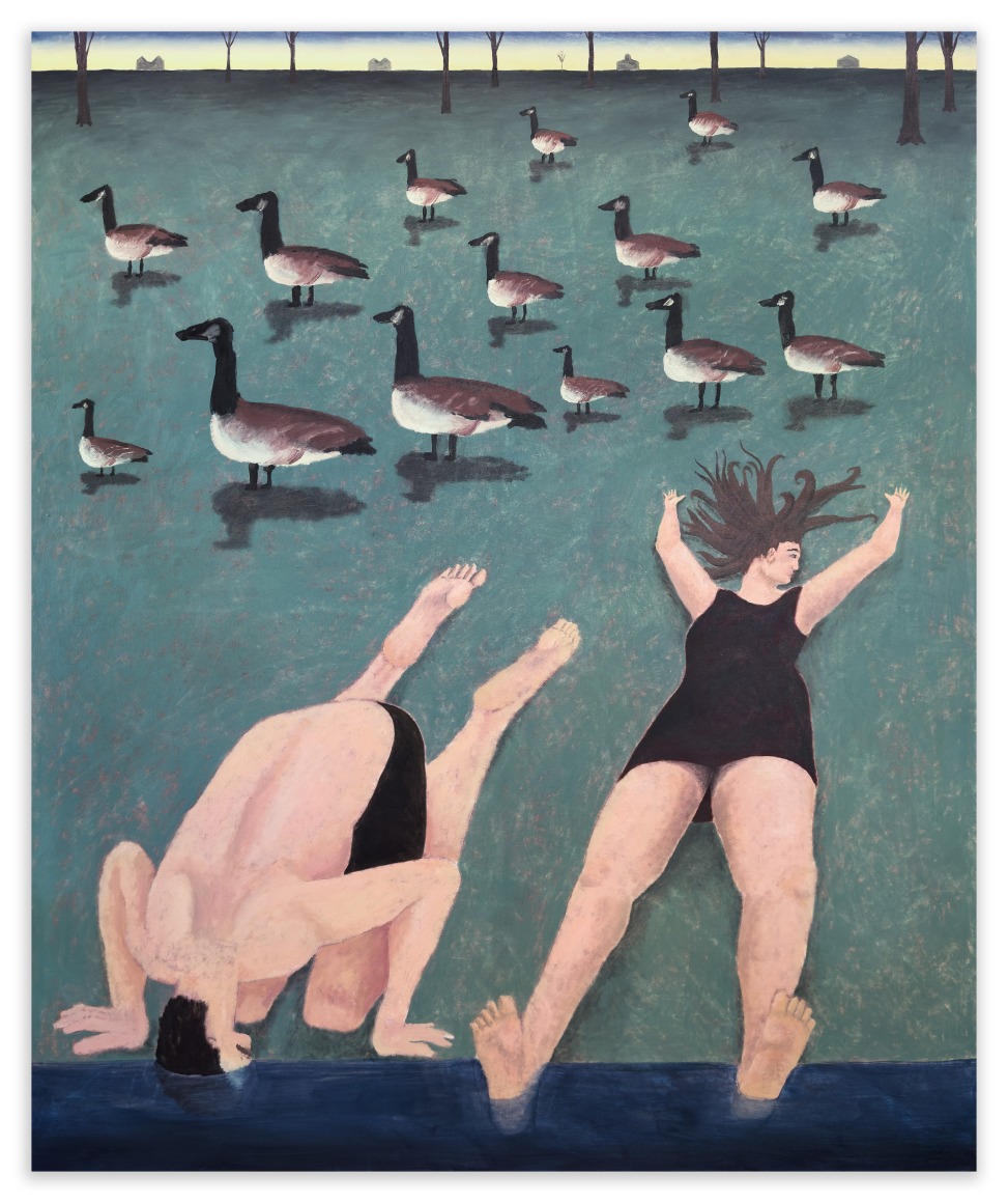 WILLIAM SCHAEUBLE Figures and Geese