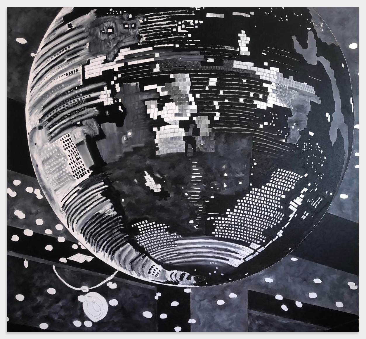 MARC BRESLIN, Big Disco (Black and White), 2022