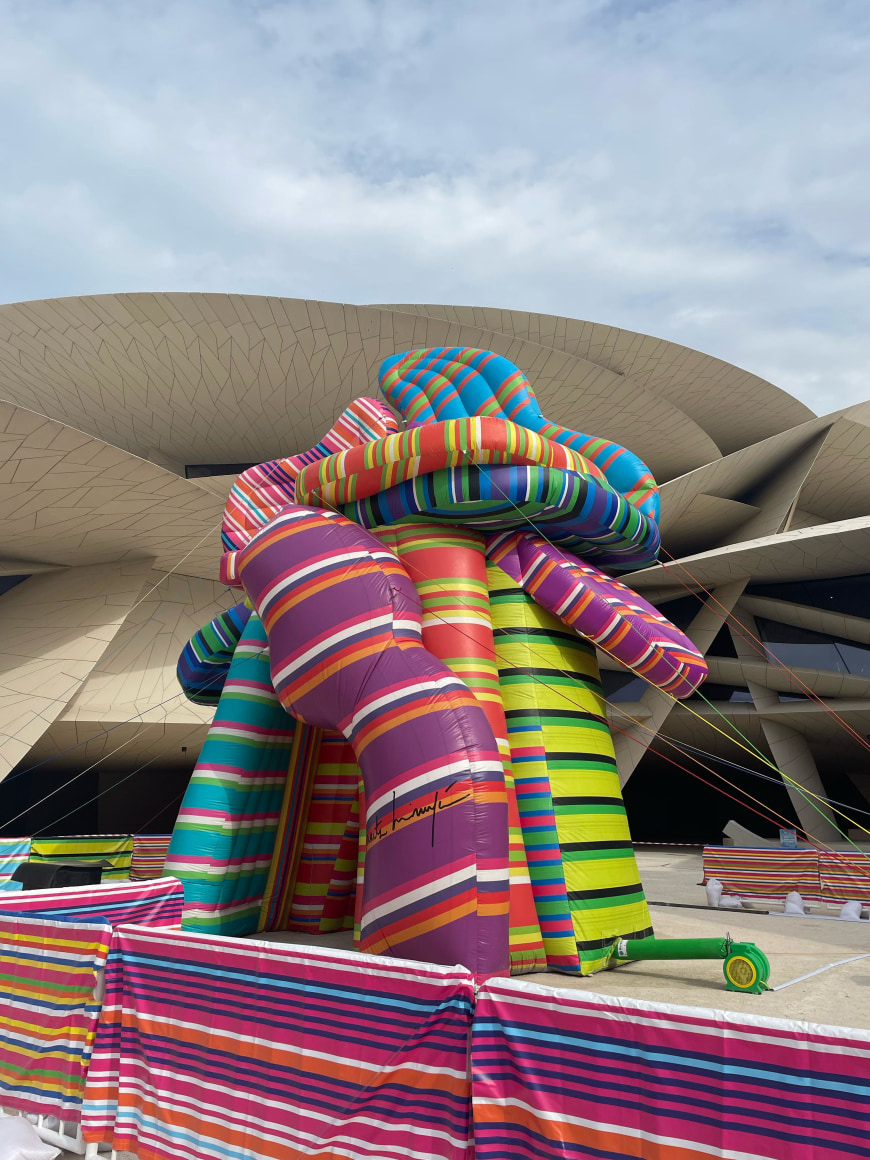 installation view marta minuj&iacute;n: sculpture of dreams, national museum of qatar, 2025. photo: qatar museums