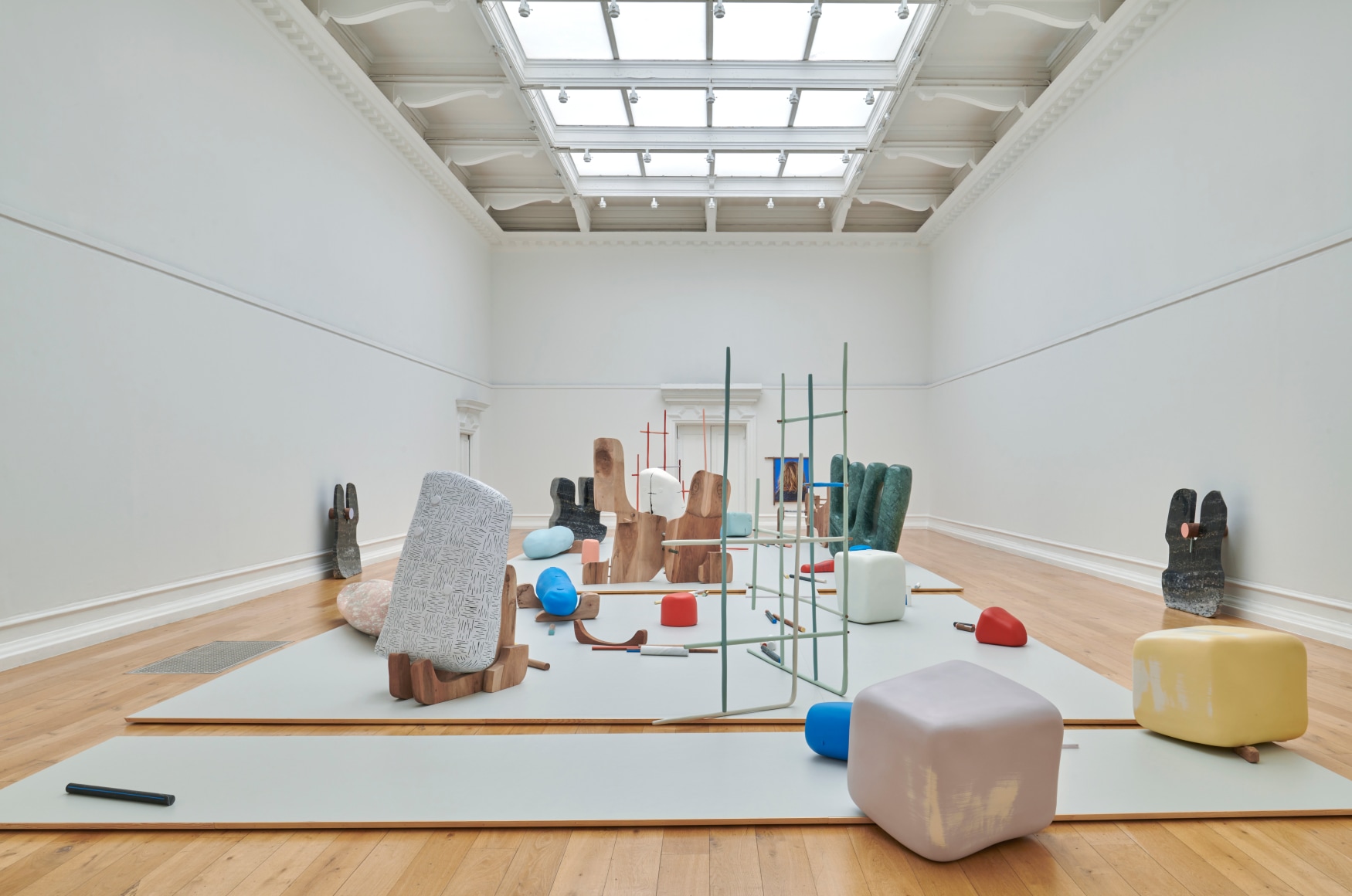 installation view nairy baghramian: jumbled alphabet, 2024. south london gallery. photo: jo underhill&nbsp;