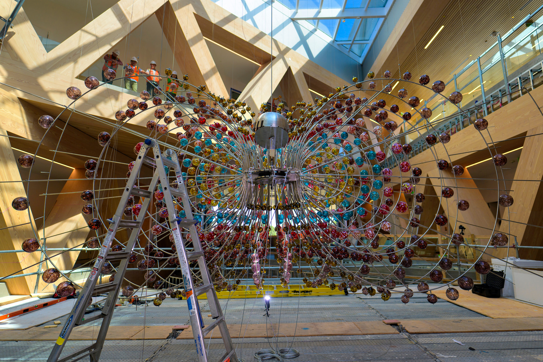 installation process dami&aacute;n ortega magnetic field, claremont mckenna college, 2025. photo anibal ortiz, 
