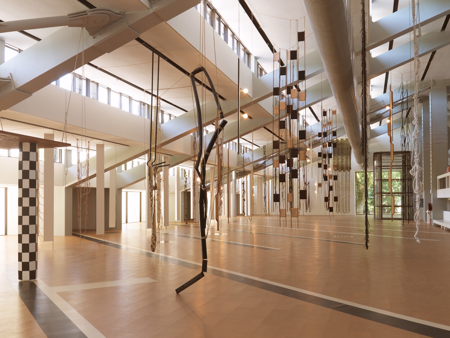 installation view leonor antunes:&nbsp;the constant inequality of leonor&rsquo;s days, centro de arte moderna gulbenkian, 2024. photo: nick ash