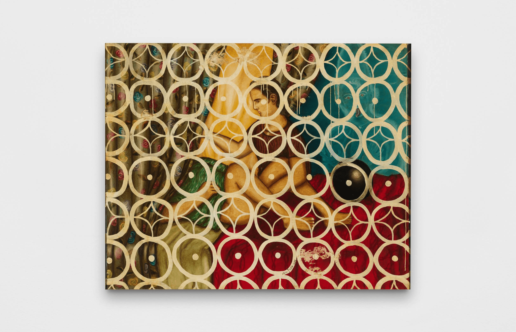 julio gal&aacute;n el encantamiento no. 3, 1989 &oacute;leo y acr&iacute;lico sobre lienzo