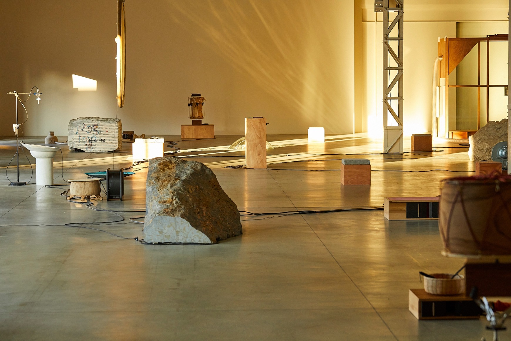 installation view tarek atoui.&nbsp;improvisation in 10 days, pirelli hangarbicocca, 2025. photo: rasa juskeviciute⁠