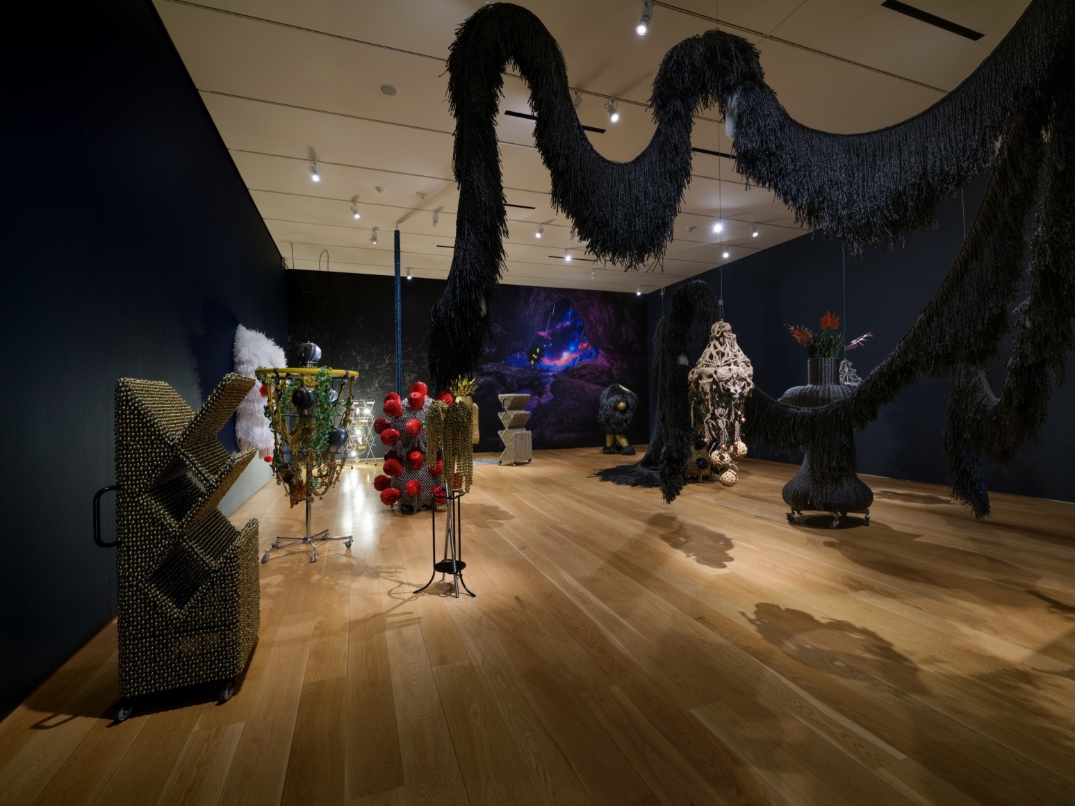 installation view haegue yang: lost lands and sunken fields, nasher sculpture center, 2025. photo: kevin todora