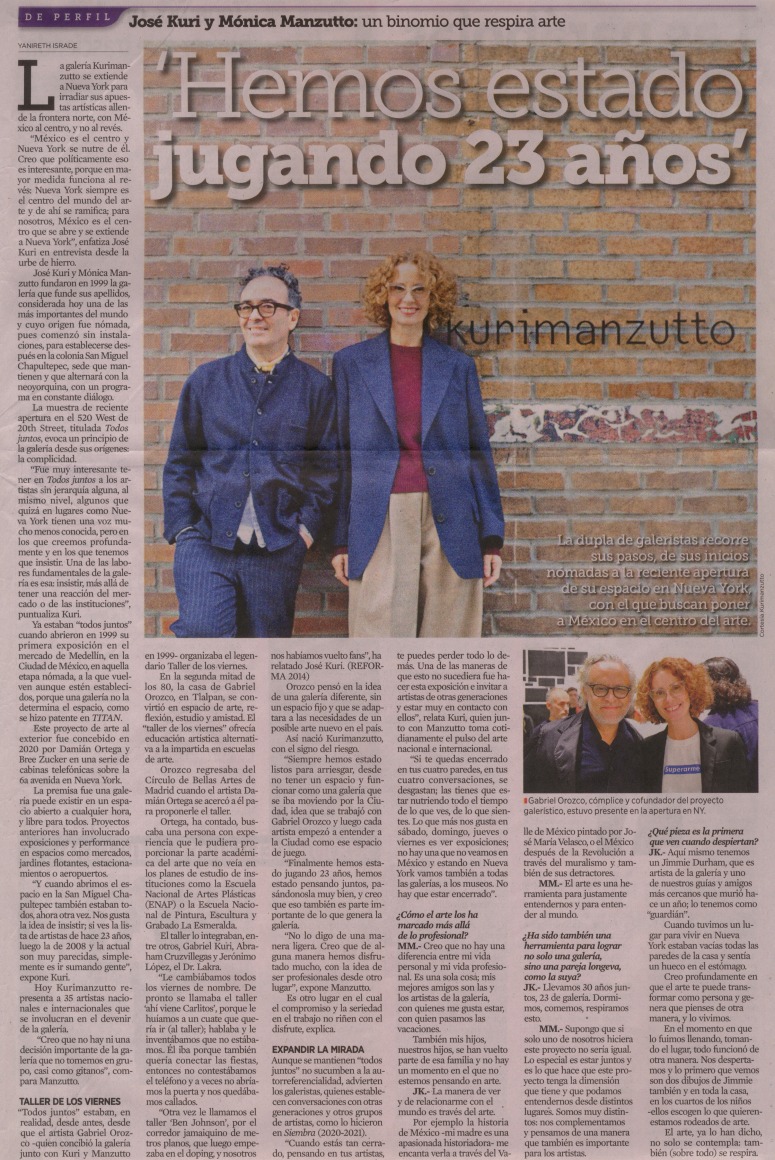 published article in Reforma newspaper, December 3, 2022
