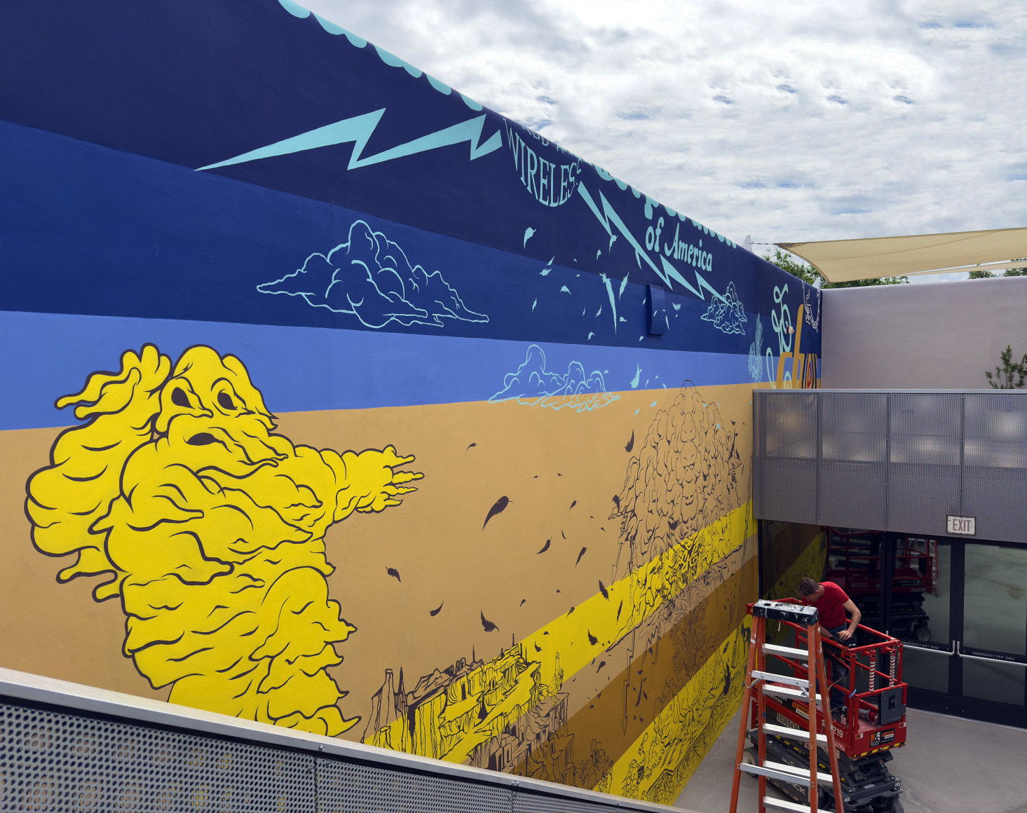 installation view minerva cuevas&nbsp;dust rising from the dances (in process), site santa fe, 2025.&nbsp;