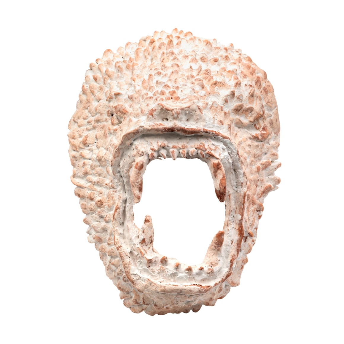 damián ortega. caballero serpiente, 2024. fired clay from oaxaca, lime