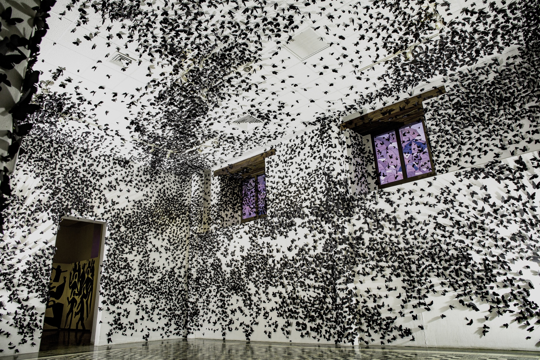 installation view carlos amorales rapsodias, museo para la identidad nacional, 2025. photo: leonel estrada