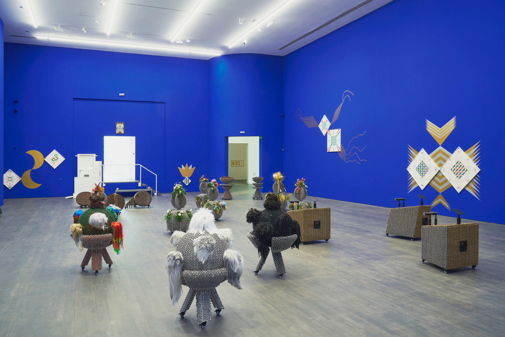 installation view of several reenactments