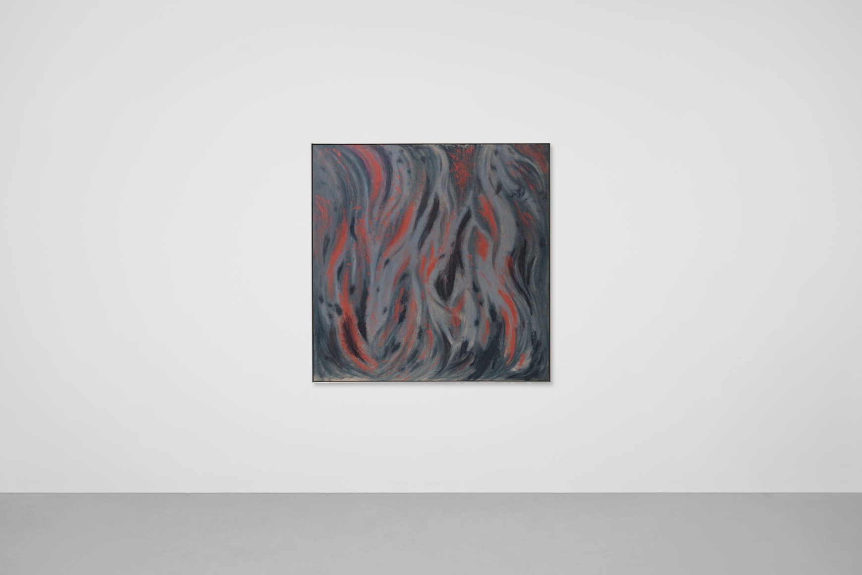 &nbsp;wangshui: internal mirror, 2024, oil on linen in aluminum frame., 
