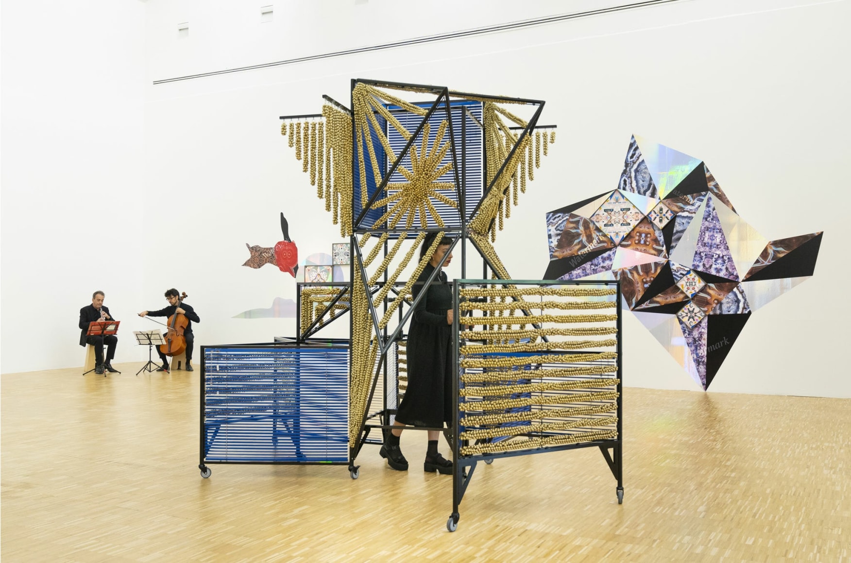 haegue yang, installation view&nbsp;tightrope walking and its wordless shadow,&nbsp;fondazione furla, milan, 2018