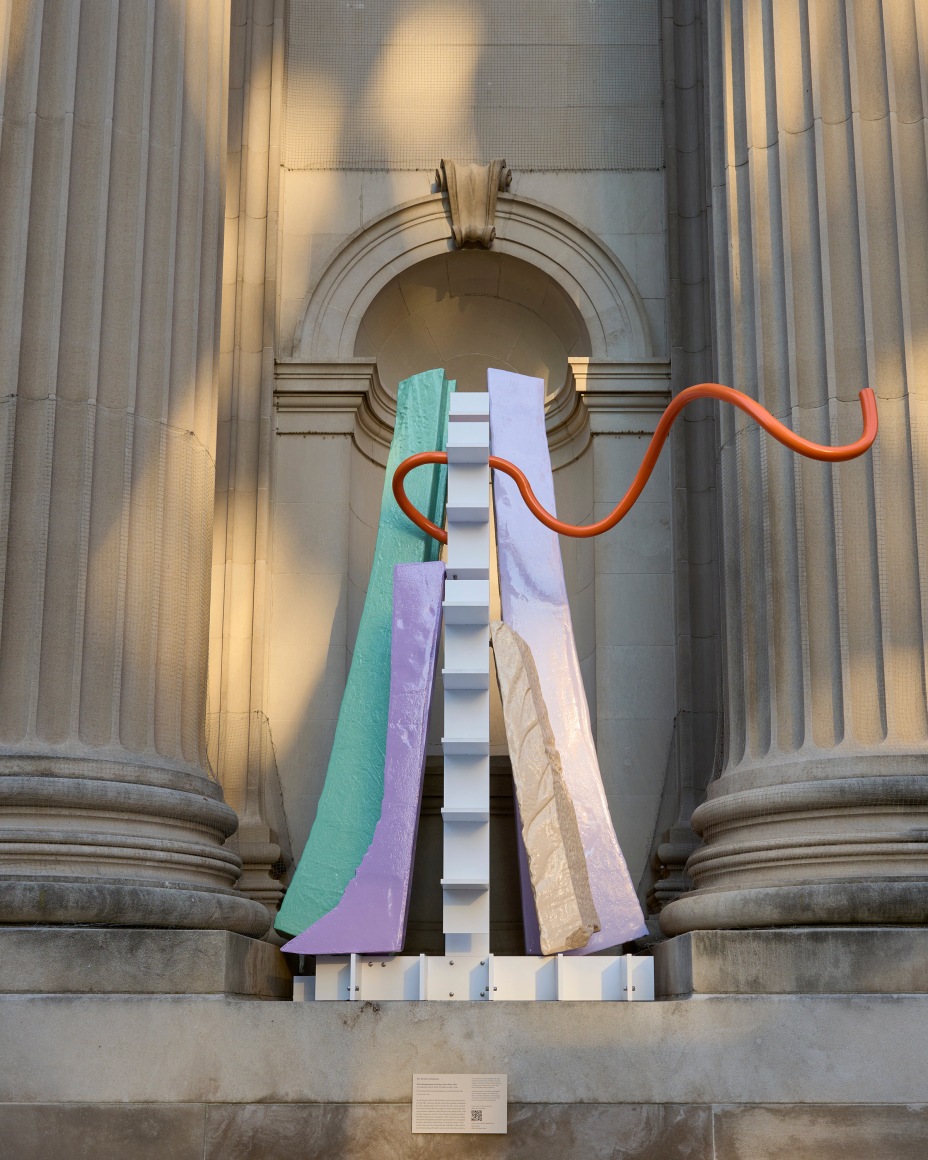 installation view. the facade comission: nairy baghramian, scratching the back, 2024. the metropolitan museum of art, new york. courtesy of the artist, kurimanzutto mexico city / new york &amp;amp; marian goodman gallery. &copy; kyle knodell