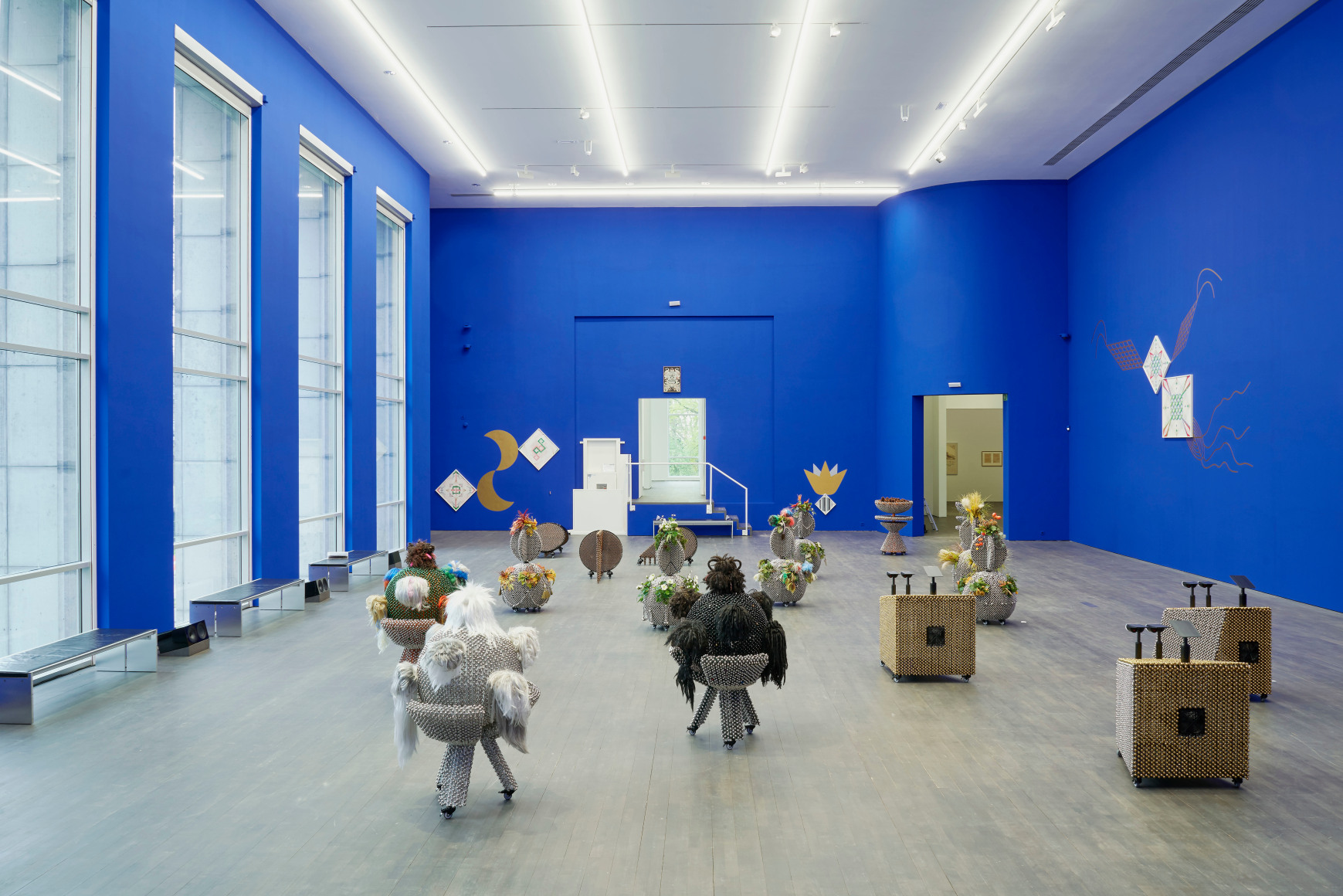 installation view of several reenactments