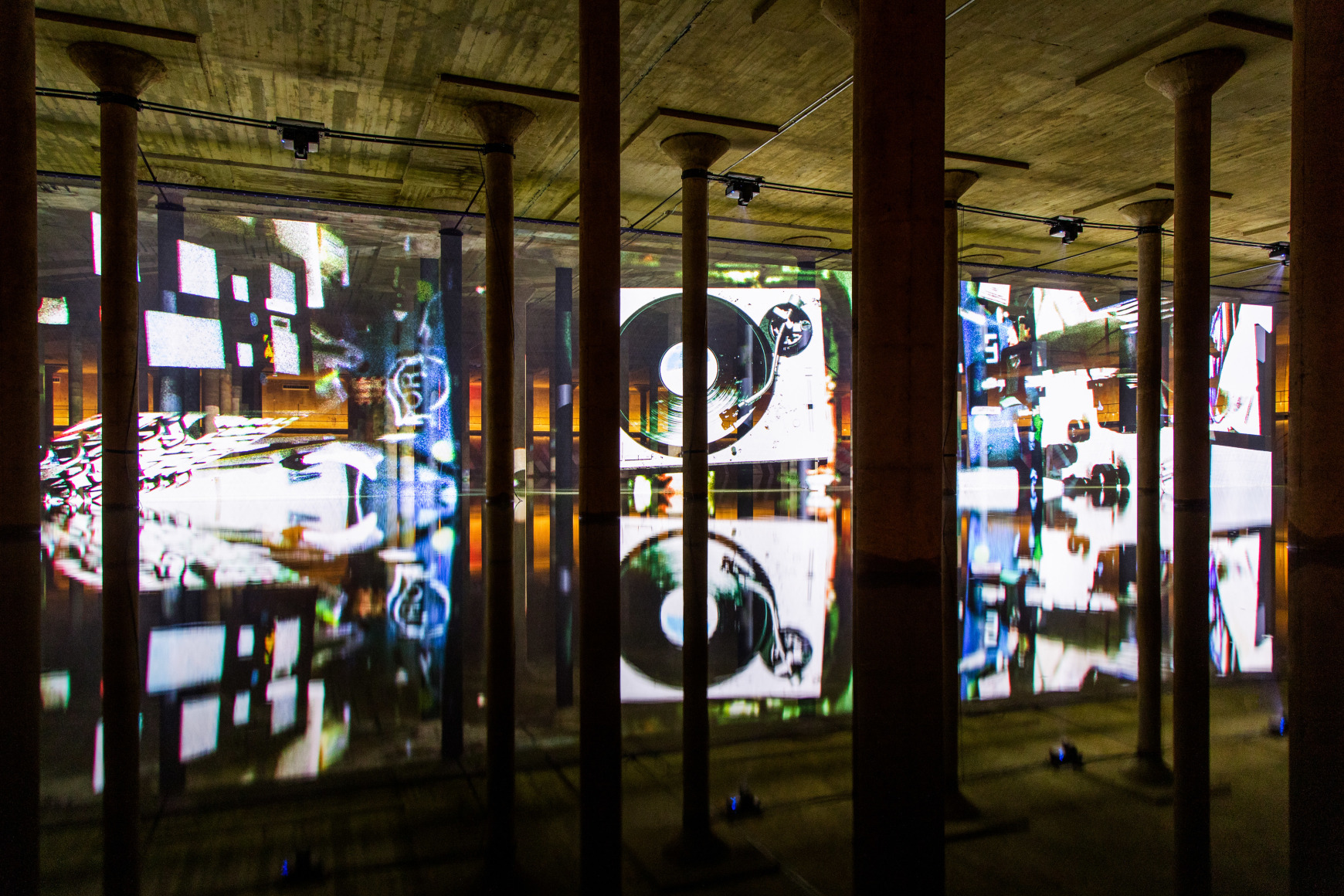 anri sala, installation view of time no longer, buffalo bayou park cistern, houston, 2021