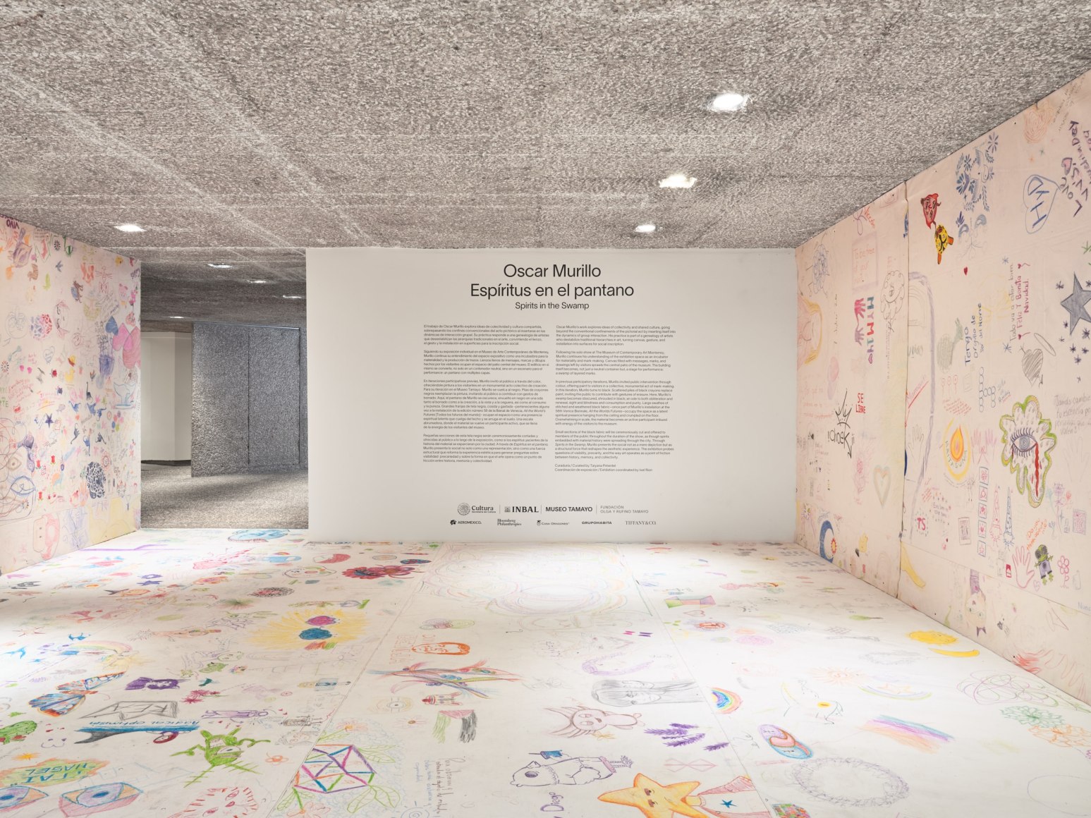 installation view oscar murillo spirits in the swamp, museo tamayo, 2025. photo: reinis lismanis, 
