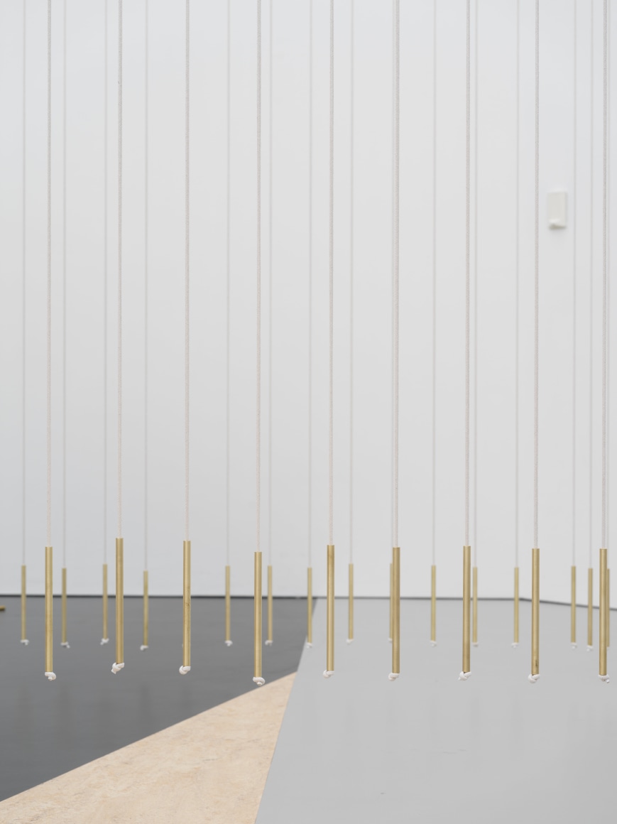 leonor antunes, intallation view of joints, voids and gaps, mudam luxembourg, 2020
