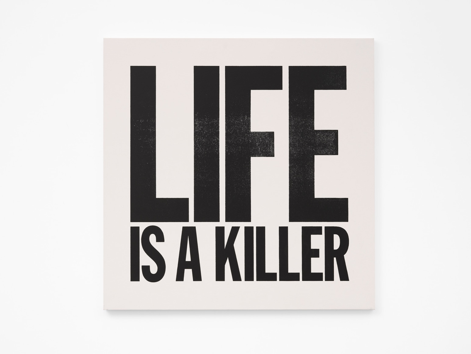 john giorno. life is a killer, 2015, acrylic on canvas