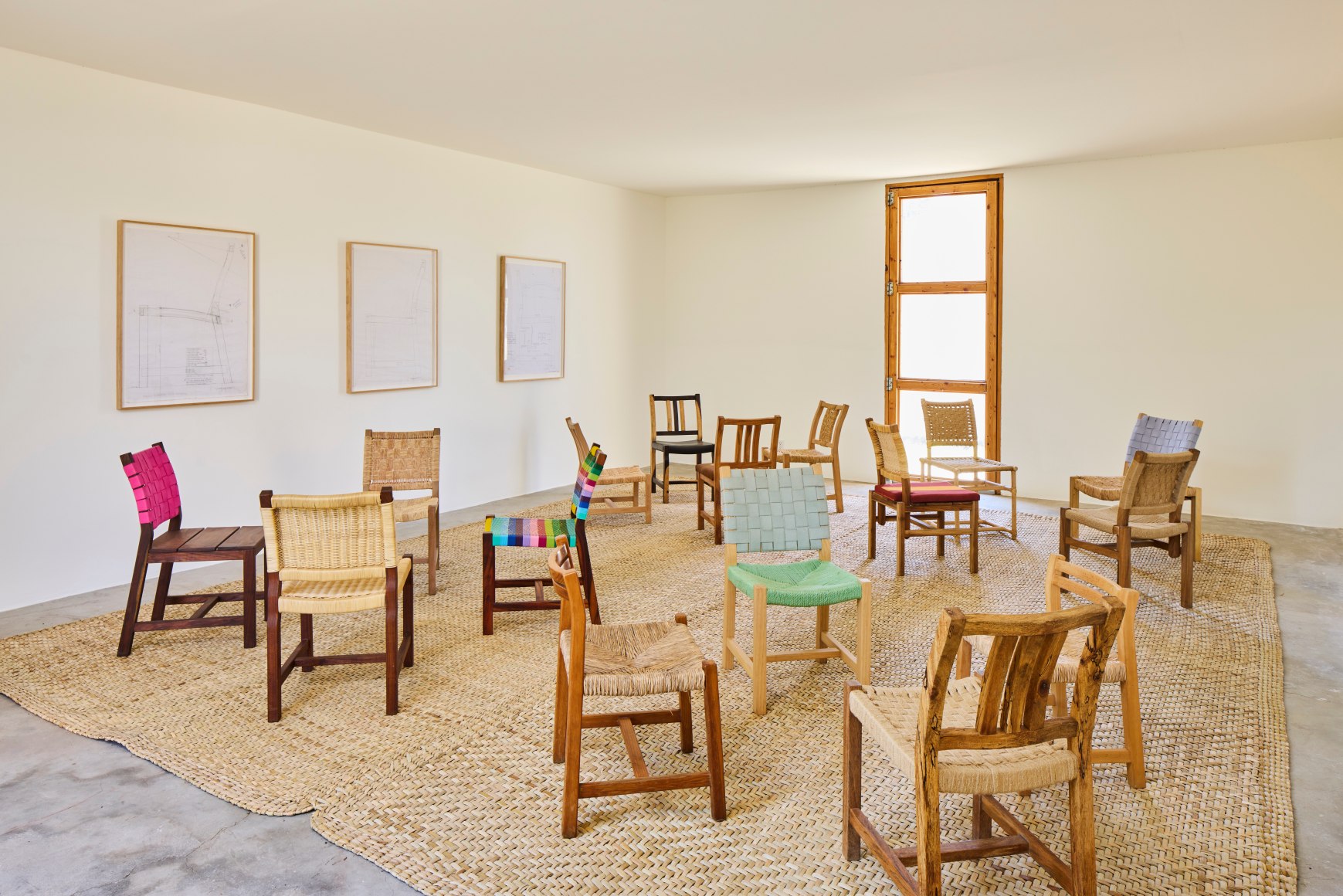 installation view&nbsp;oscar hagerman: sillas de m&eacute;xico,&nbsp;the chinati foundation, 2025. photo:&nbsp; alex marks.