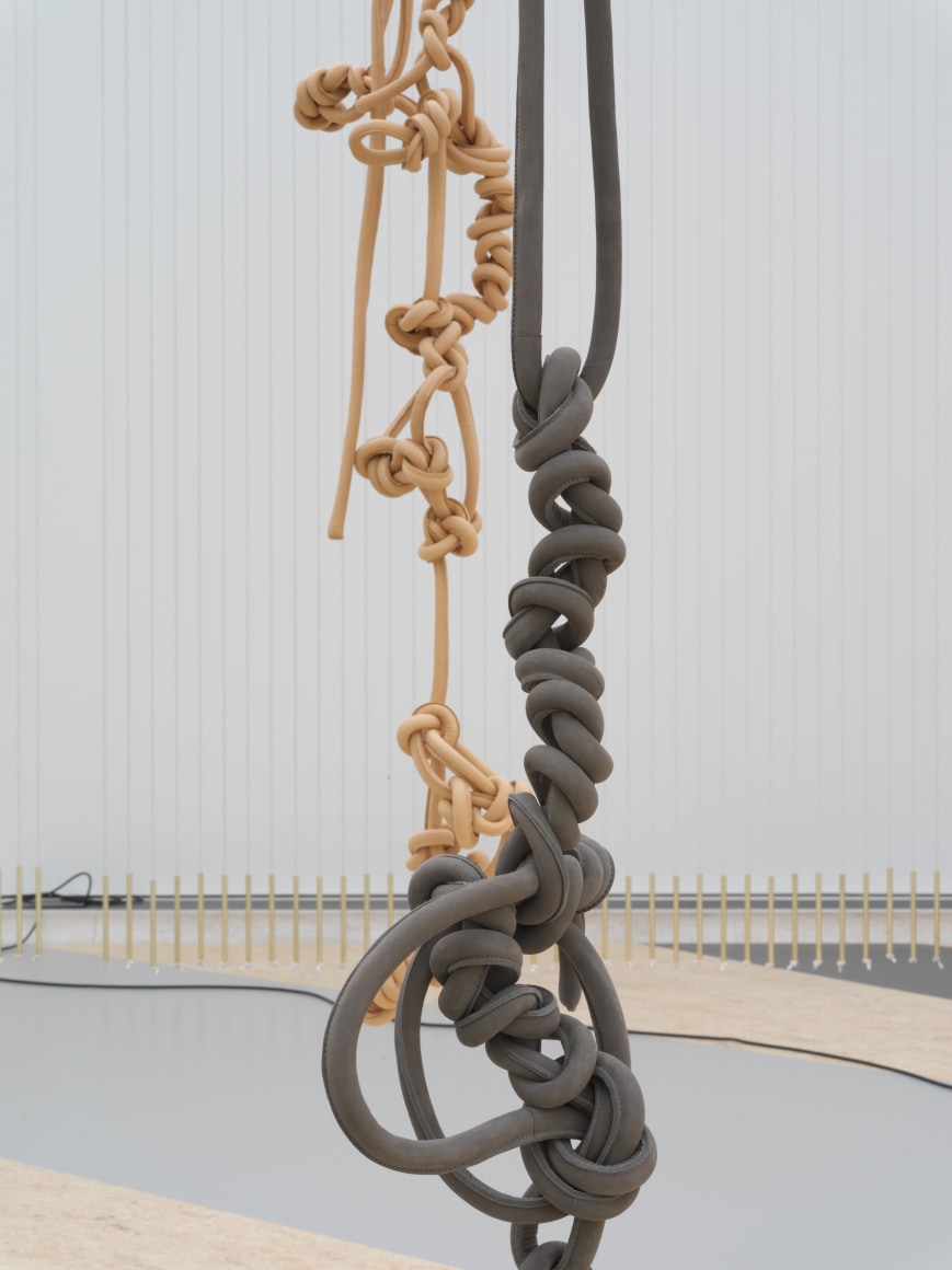 leonor antunes, intallation view of joints, voids and gaps, mudam luxembourg, 2020