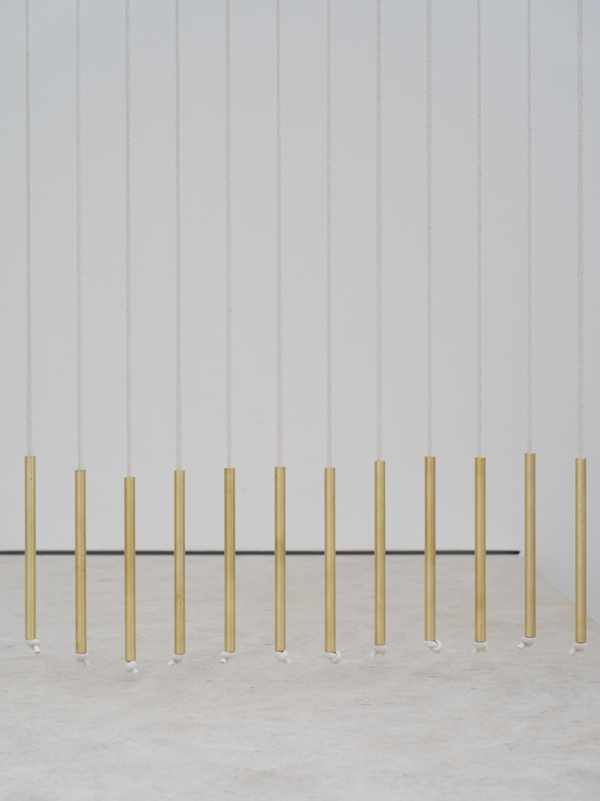 leonor antunes, intallation view of joints, voids and gaps, mudam luxembourg, 2020