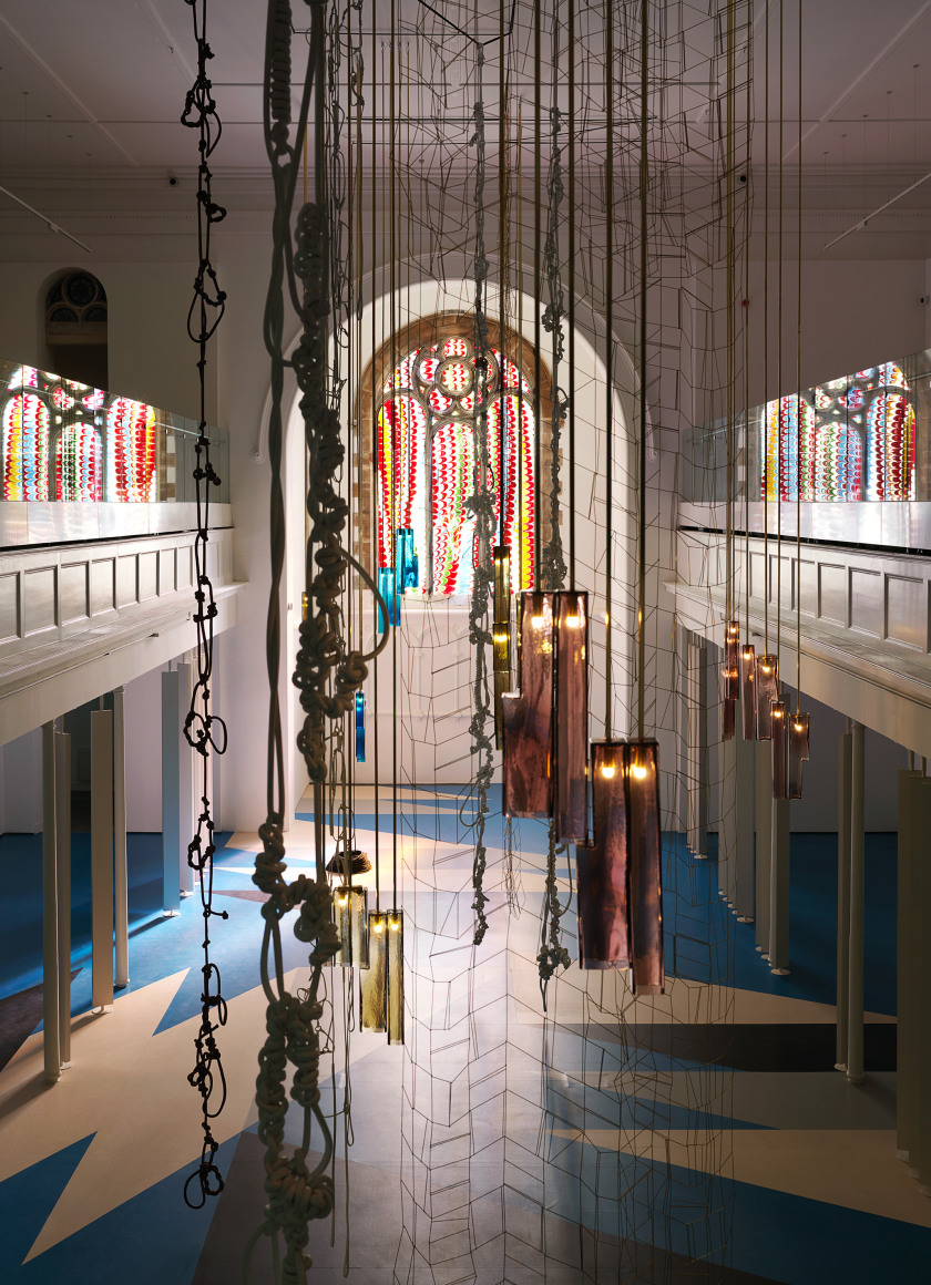 leonor antunes, installation view of sequences, inversions and permutations, the box, plymouth, 2020