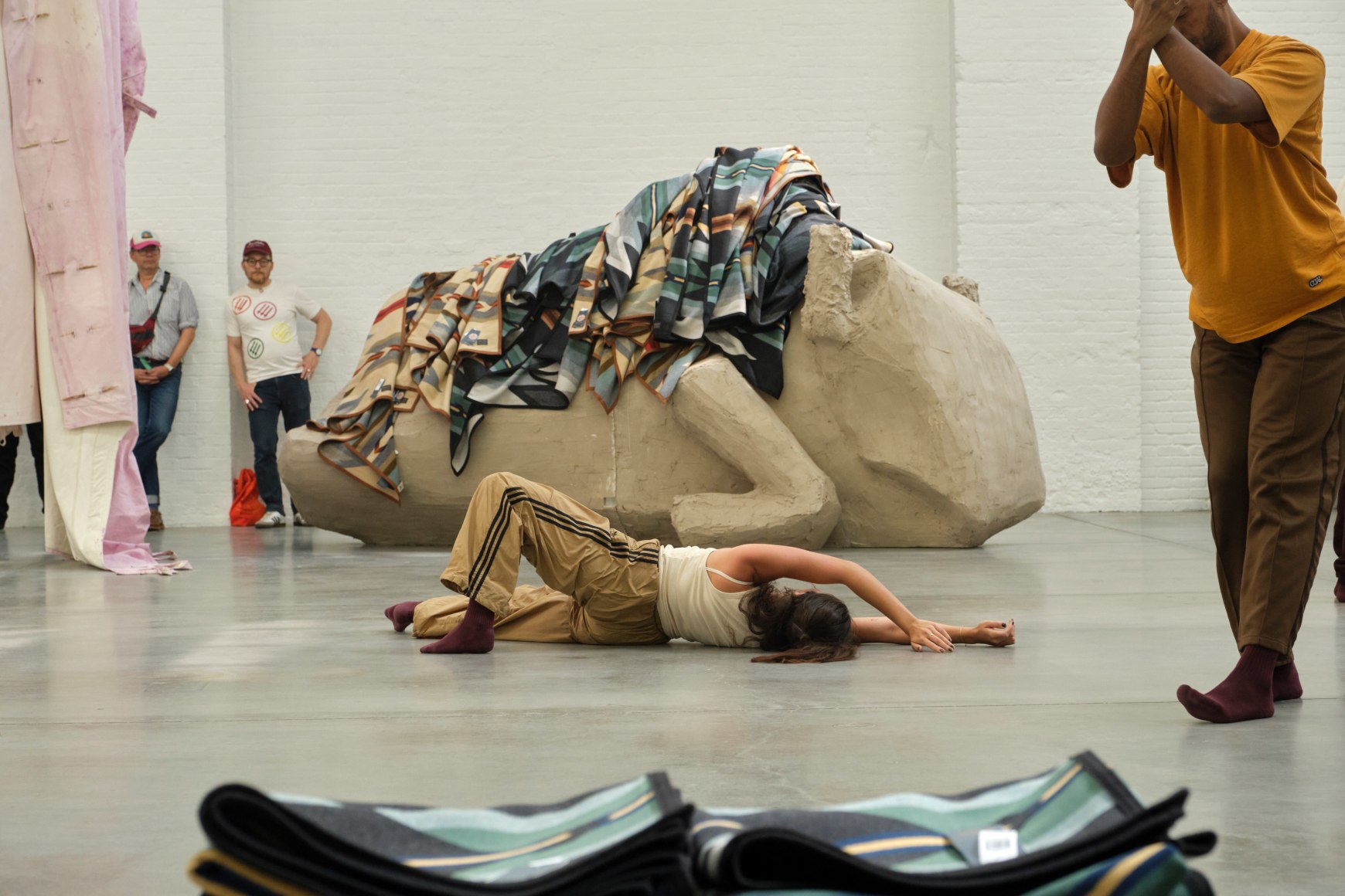 tanya lukin linklater, performance buffalo unit for&nbsp;bison bison (dance_hum for dirtbath) at&nbsp;duane linklater 12 + 2,&nbsp;dia chelsea, new york, 2025. photo don stahl. courtesy dia art foundation, 
