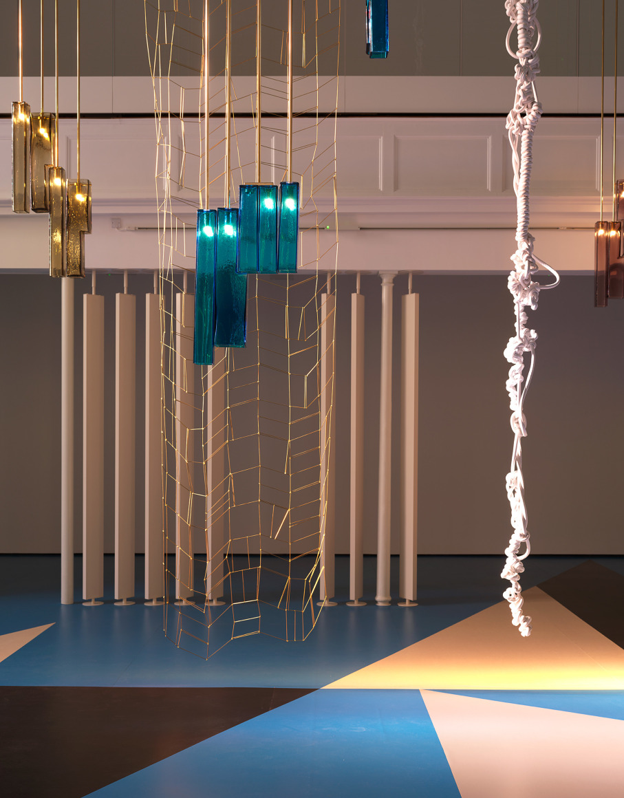 leonor antunes, installation view of&nbsp;sequences, inversions and permutations, the box, plymouth, 2020