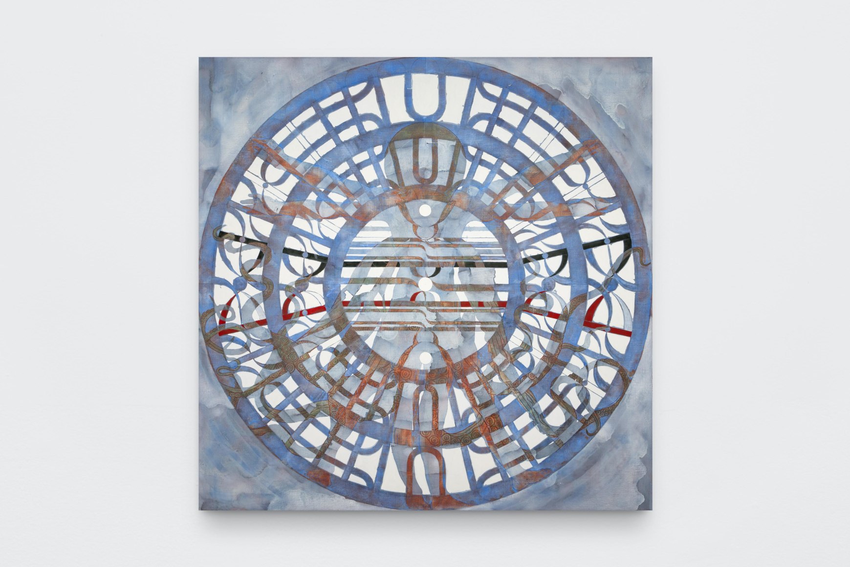 gabriel orozco halo, 2023 &ndash; 2024 t&eacute;mpera sobre lienzo de lino