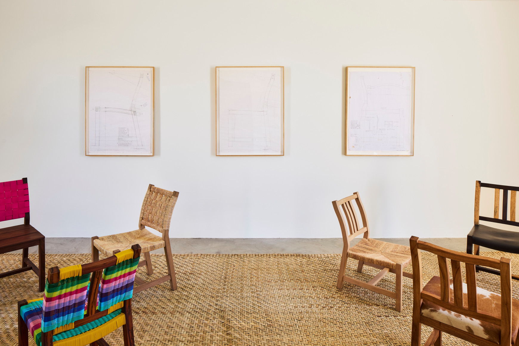 installation view&nbsp;oscar hagerman: sillas de m&eacute;xico,&nbsp;the chinati foundation, 2025. photo:&nbsp; alex marks., 
