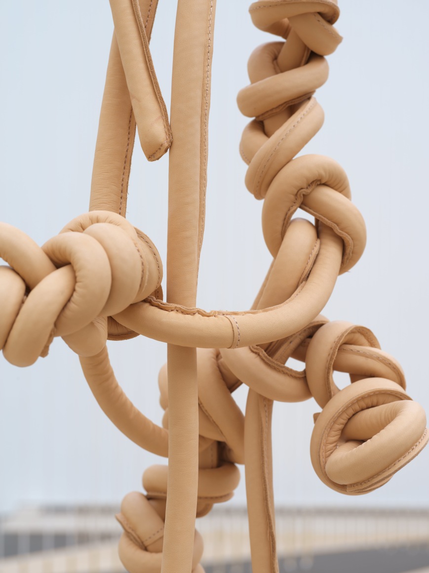 leonor antunes, intallation view of joints, voids and gaps, mudam luxembourg, 2020