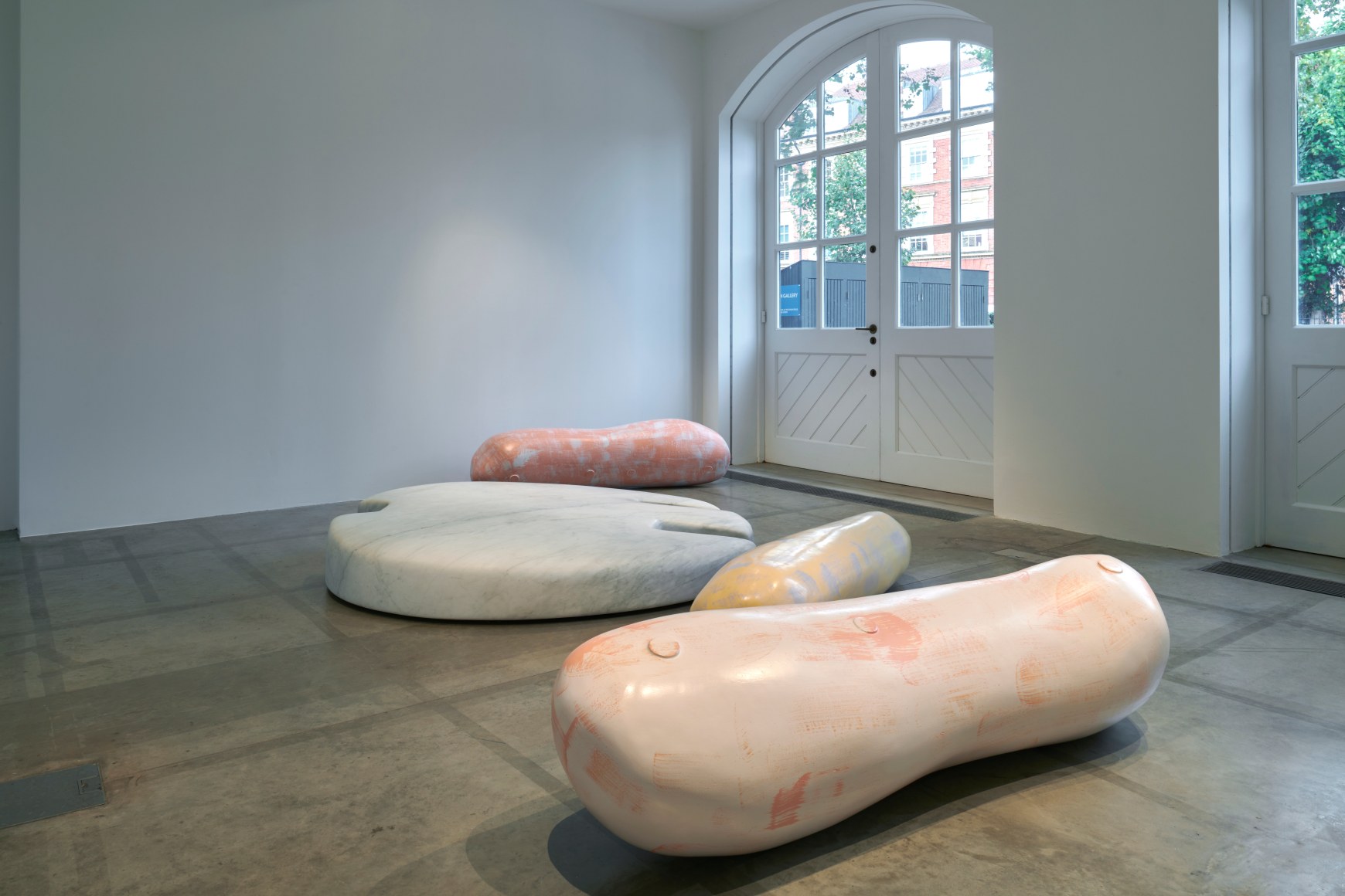 installation view nairy baghramian: jumbled alphabet, 2024. south london gallery. photo: jo underhill&nbsp;