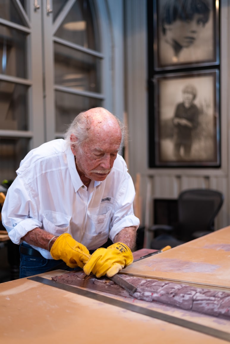 George Dunbar at his studio on Bayou Bonfouca&nbsp;