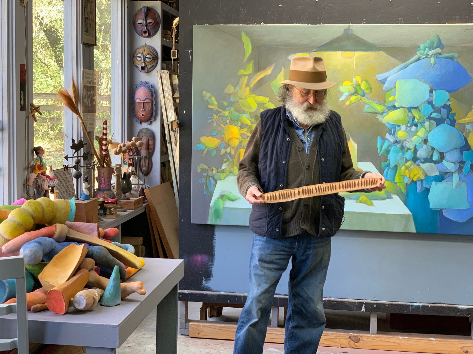 Jose-Maria Cundin in his studio in Folsom, 2020