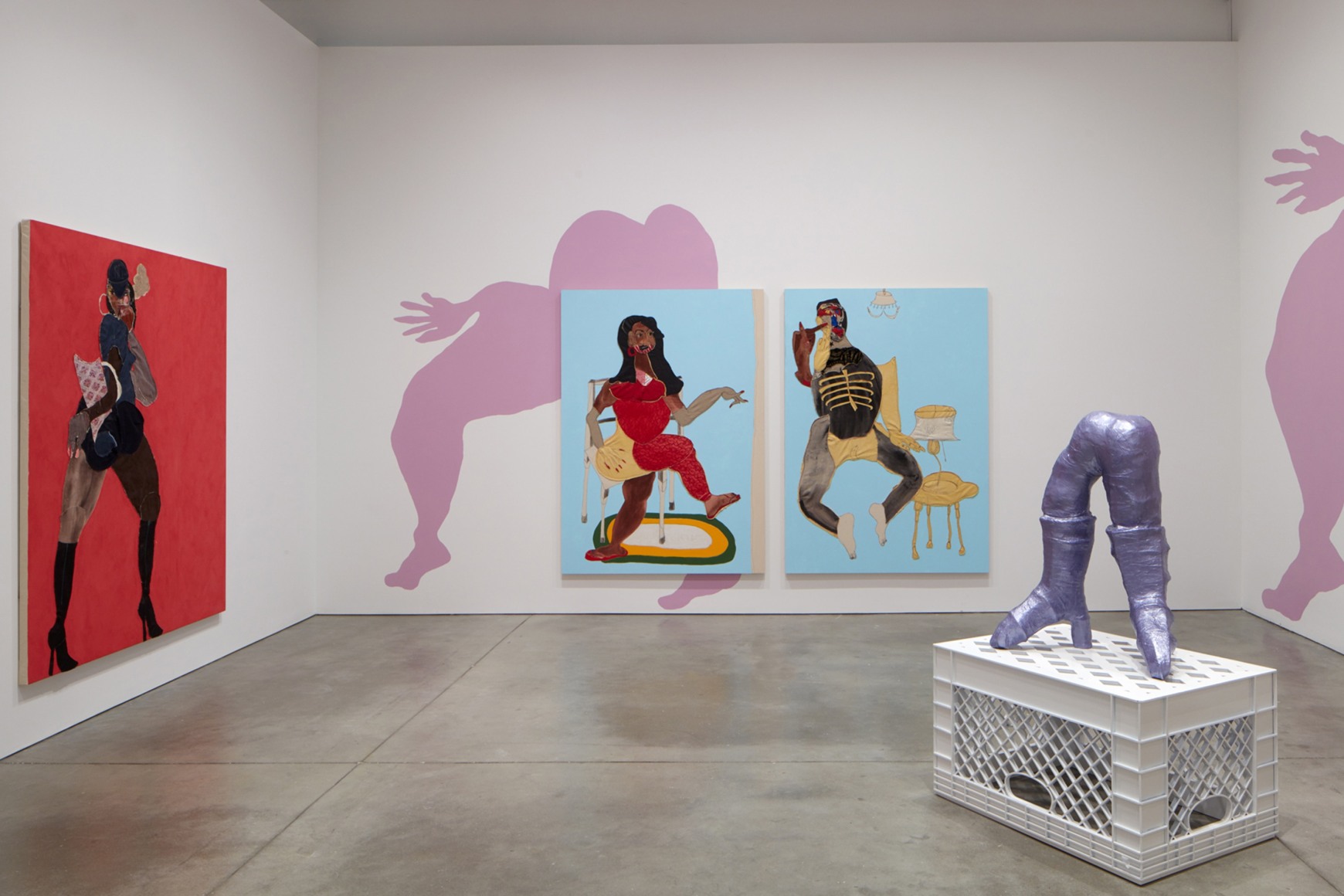 Installation view, Tschabalala Self, Out of Body, ICA Boston, 2020