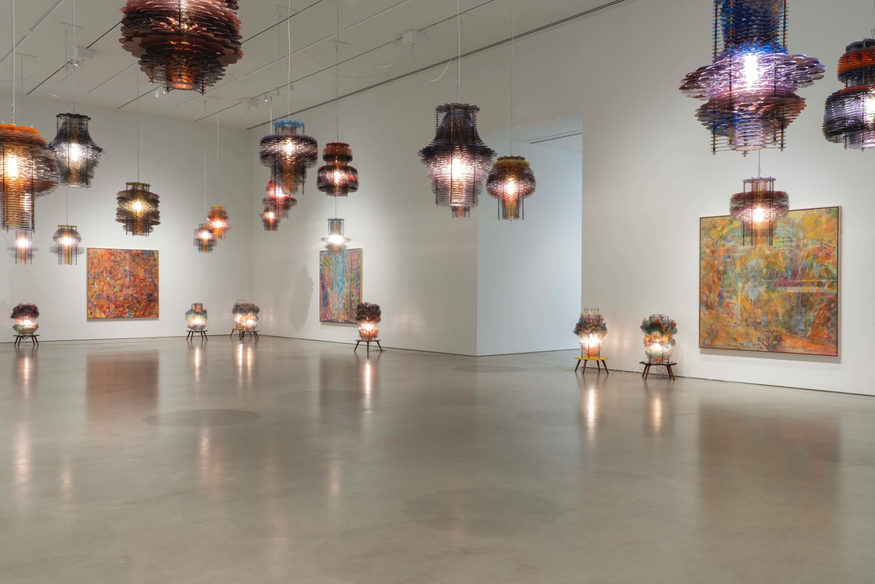 Installation view, Jorge Pardo, Petzel, 2025.