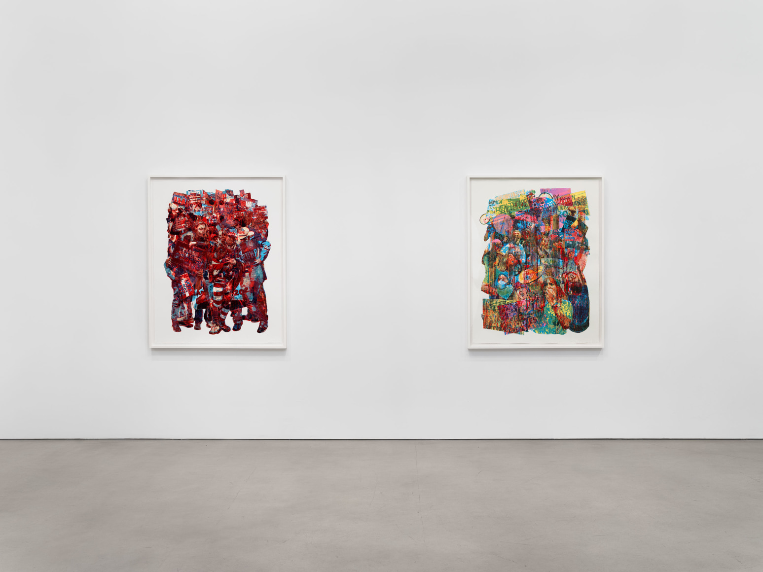 Installation view, Zorawar Sidhu and Rob Swainston,&nbsp;Flash Point, Petzel, 2025