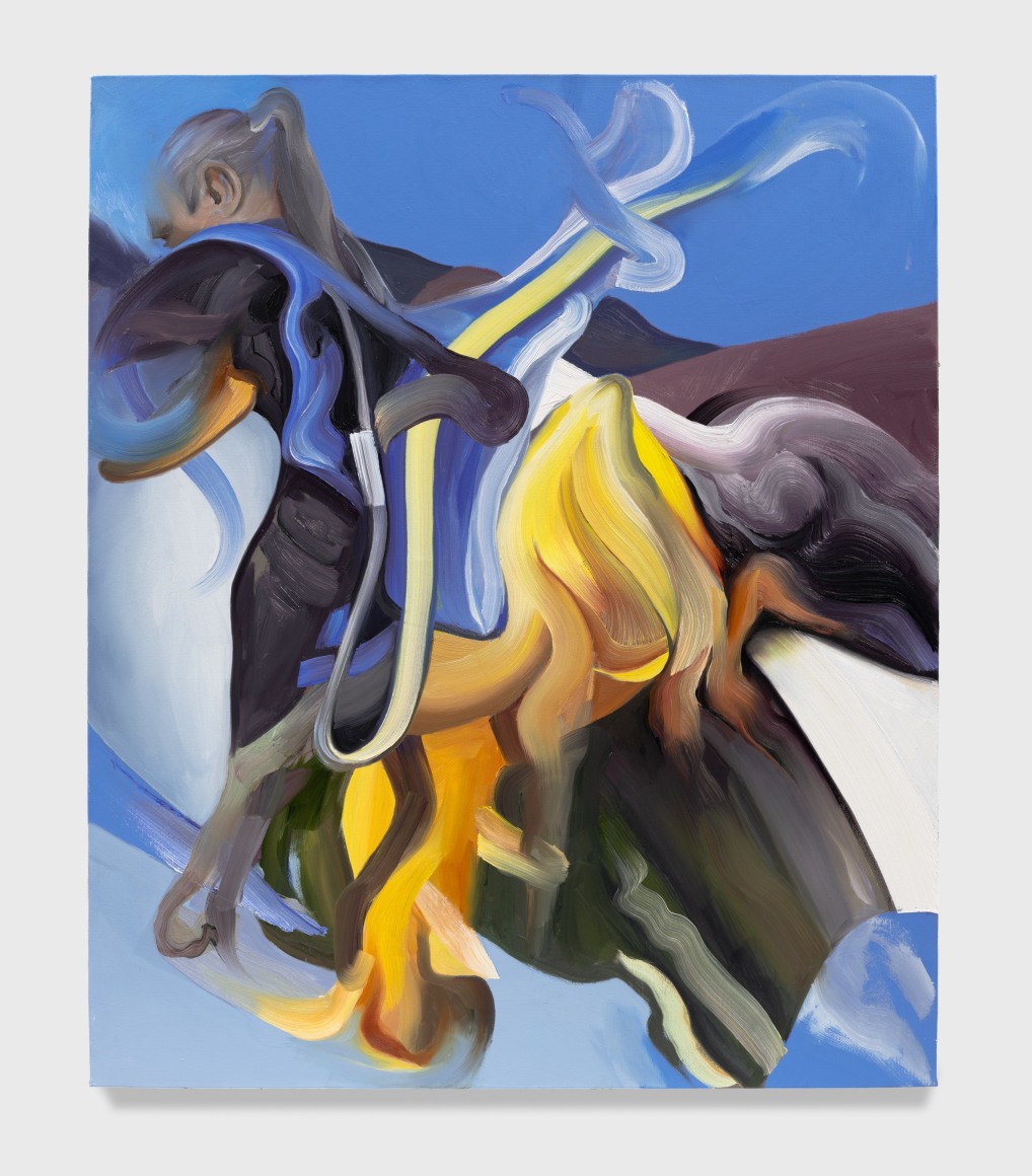 Pieter Schoolwerth, Study for Spiraling Blue, 2025