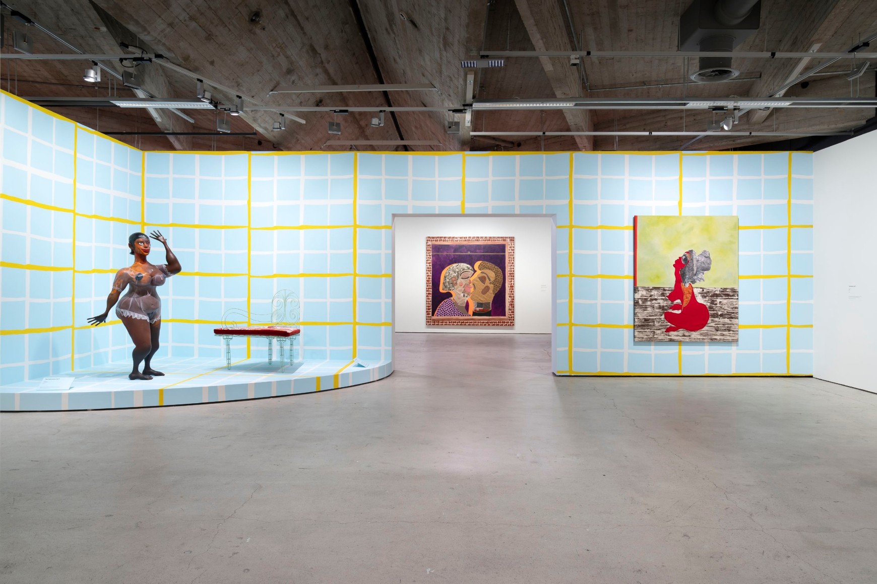 Installation view, Tschabalala Self, Around the Way, EMMA - ESPOO Museum of Modern Art, 2024