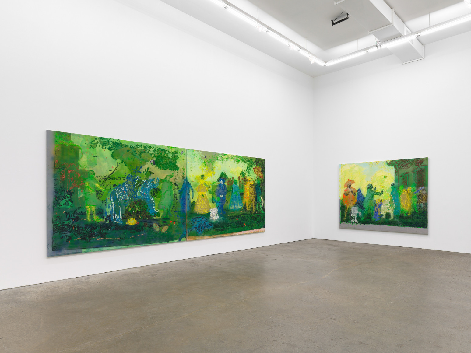 Installation view, Austin Martin White, Lost in the Sauce, Derek Eller, New York, 2023