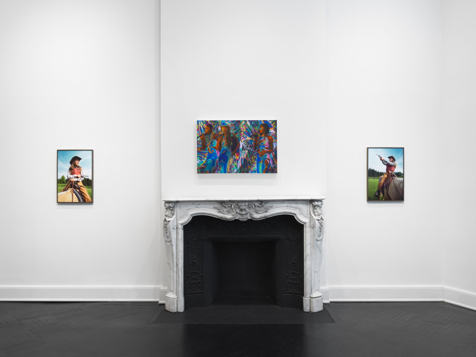 Installation view, Dana Hoey and Caitlin Cherry, Hello Trouble, Petzel, 2022