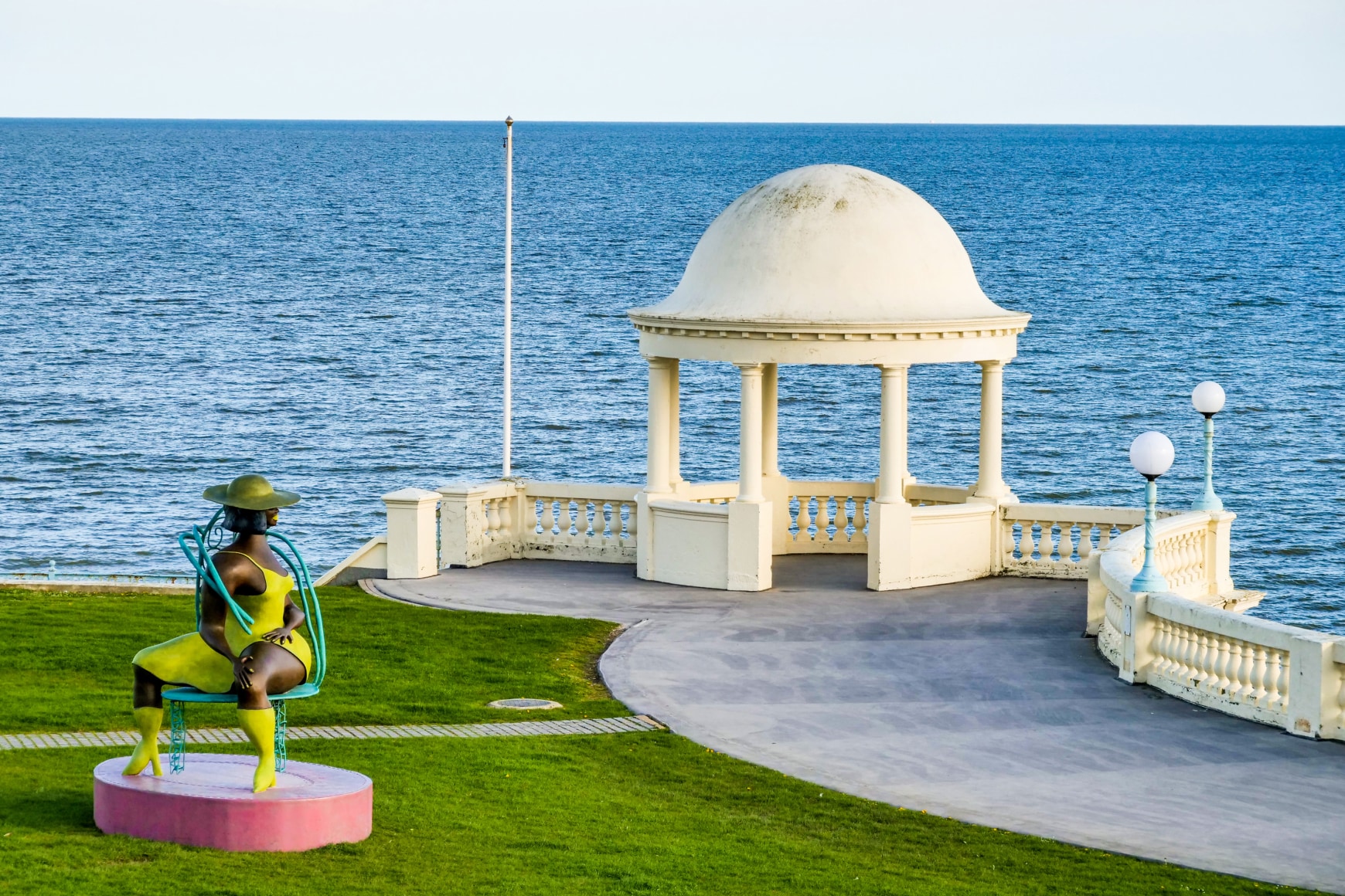Installation view, Tschabalala Self, Seated, Bexhill On Sea, UK, 2023